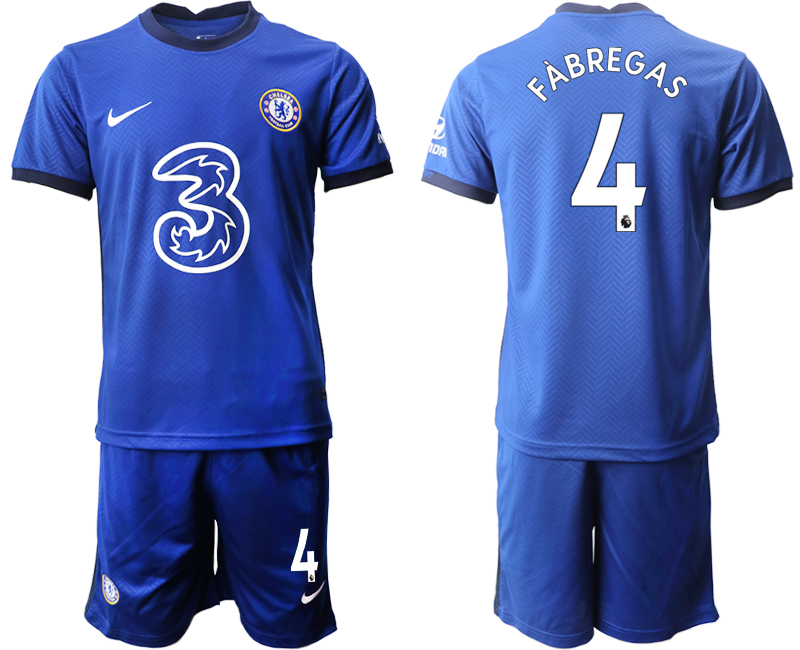 Men 2020-2021 club Chelsea home #4 blue Soccer Jerseys